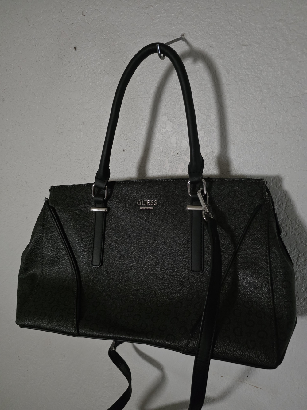 GUESS Black Logo Satchel Bag